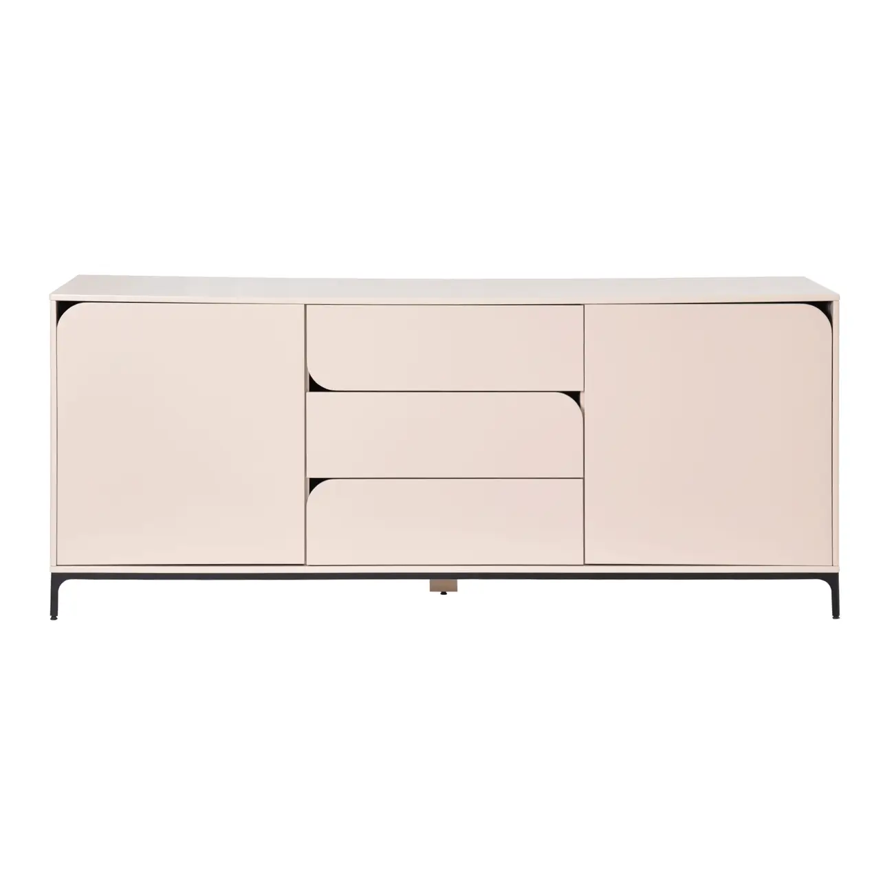 BUFFET 2 PORTAS/3 GAVETAS 1,80 M X 45 CM NASH - AREIA/PRETO - Foto 1