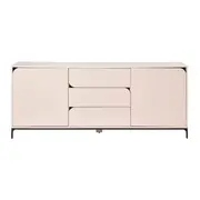 BUFFET 2 PORTAS/3 GAVETAS 1,80 M X 45 CM NASH - AREIA/PRETO - Foto 1