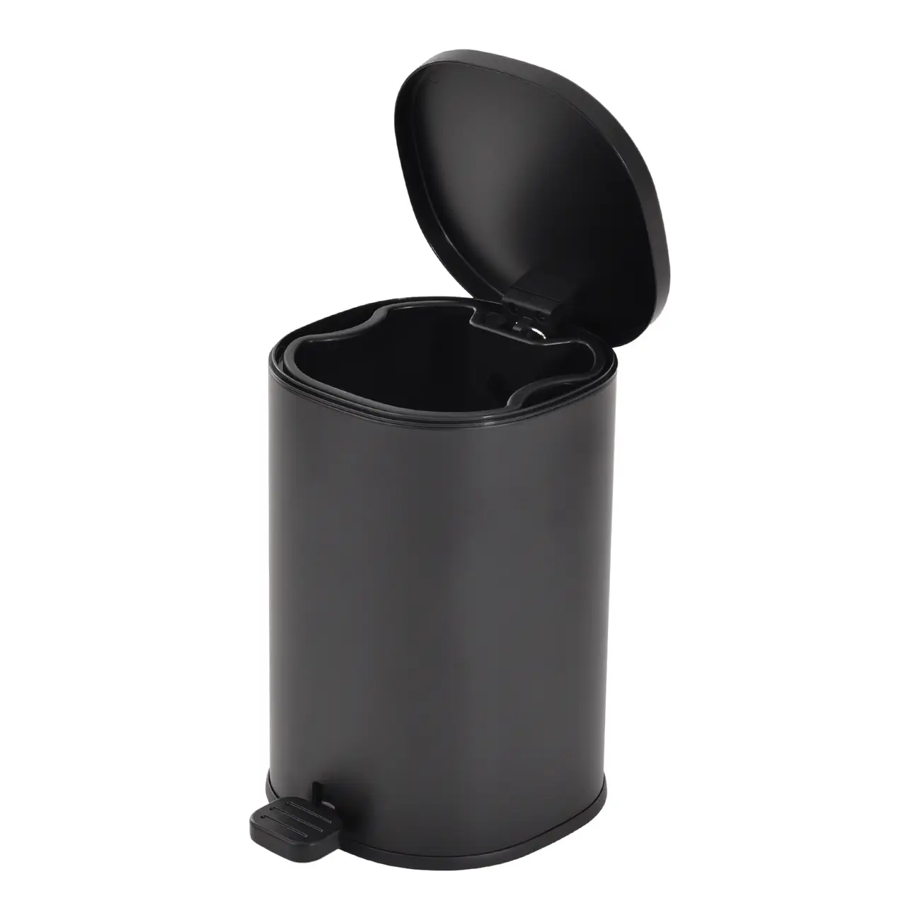 LIXEIRA COM PEDAL 5 L DEPP - PRETO/PRETO - Foto 3