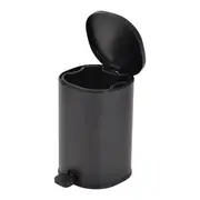 LIXEIRA COM PEDAL 5 L DEPP - PRETO/PRETO - Foto 3
