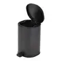 LIXEIRA COM PEDAL 5 L DEPP - PRETO/PRETO - Foto 3