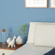 TRAVESSEIRO VISCOELÁSTICO 40 CM X 60 CM X 13 CM GULDI I - BRANCO/AZUL CLARO - Foto 11