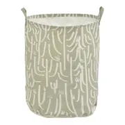 CESTO PARA ROUPAS TÃO LONGE TÃO PERTO - SÁLVIA/NATURAL - Foto 1