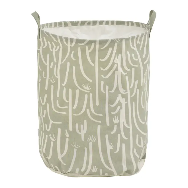 CESTO PARA ROUPAS TÃO LONGE TÃO PERTO - SÁLVIA/NATURAL - Foto 1