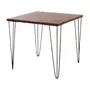 MESA DE JANTAR MESA 80 CM X 80 CM ZAHARA - PRETO/NOZES RÚSTICO - Foto 32