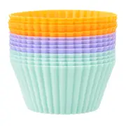 MINIFÔRMA REDONDO 7 CM COM 12 PEÇAS SILICAKE - MULTICOR - Foto 1