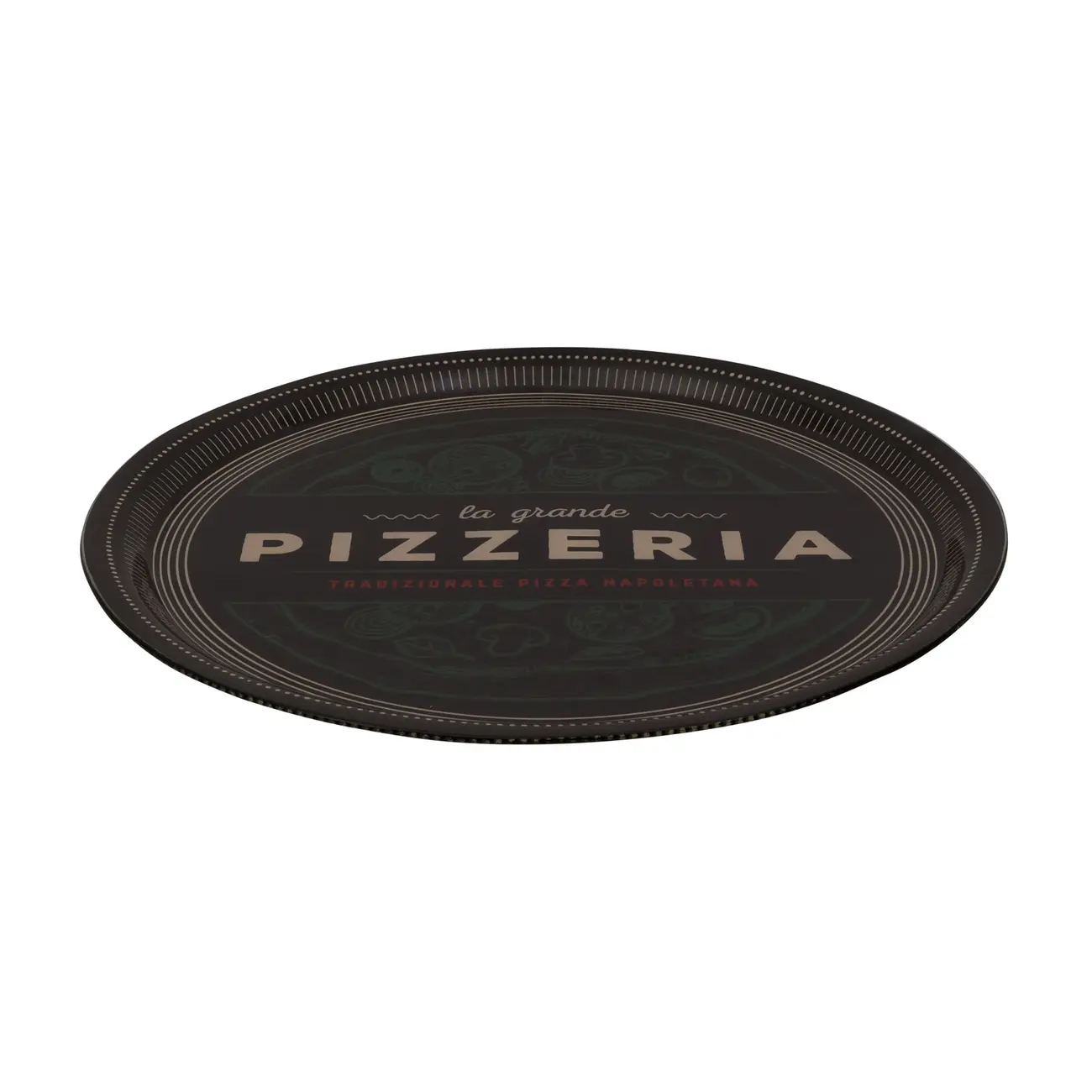 PRATO PARA SERVIR 37 CM LA GRANDE PIZZERIA - ENGLISH GREEN/PRETO - Foto 16
