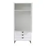GUARDA-ROUPA 2 PORTAS/3 GAVETAS LIN - BRANCO/NOZES - Foto 3