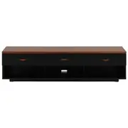 RACK 3 GAVETAS 1,80 M X 43 CM PELICANO - PRETO/NOZES - Foto 1