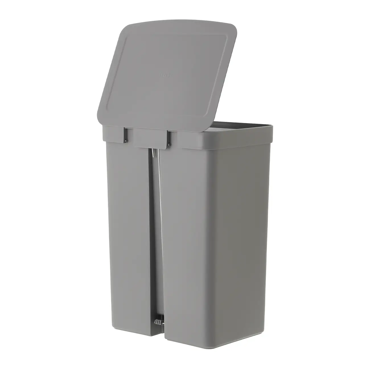 LIXEIRA DUPLA COM PEDAL 30 L TRIUM - KONKRET/CINZA - Foto 5