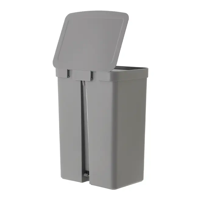 LIXEIRA DUPLA COM PEDAL 30 L TRIUM - KONKRET/CINZA - Foto 5
