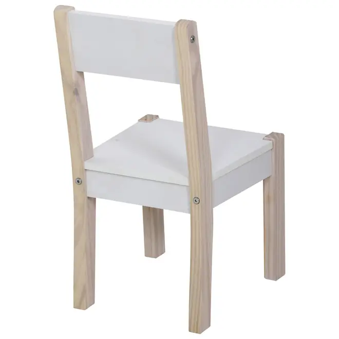 CADEIRA INFANTIL PIN PLAY - NATURAL WASHED/BRANCO - Foto 4