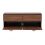 BUFFET 4 PORTAS BASCULANTES 1,60 M X 45 CM HEPTA - PAU FERRO/PRETO - Foto 7