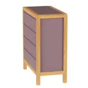 CÔMODA 4 GAVETAS 90 CM X 45 CM KANT - RUBY MOCHA/AMÊNDOA - Foto 25
