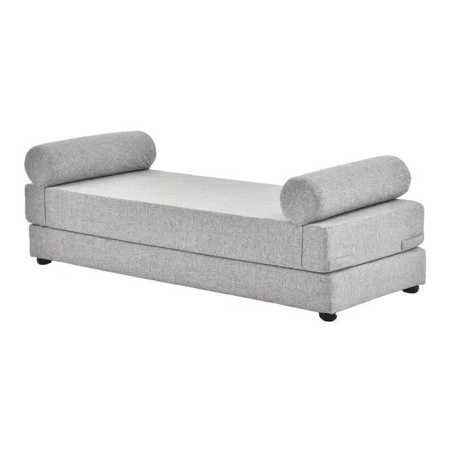 SOFÁ-CAMA 2 LUGARES STACK - CINZA CLARO MESCLA - Foto 2