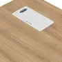 MESA 1,20 M X 60 CM COM CAIXA PARA CONECTIVIDADE ALETA - BRANCO/OAK TAMMI - Foto 5
