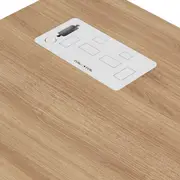 MESA 1,20 M X 60 CM COM CAIXA PARA CONECTIVIDADE ALETA - BRANCO/OAK TAMMI - Foto 5