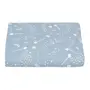 LENÇOL COM ELÁSTICO BERÇO 70 CM X 1,30 M X 18 CM DELICADÊ CADÊ - BLEU CENDRÉ/OFF WHITE - Foto 1