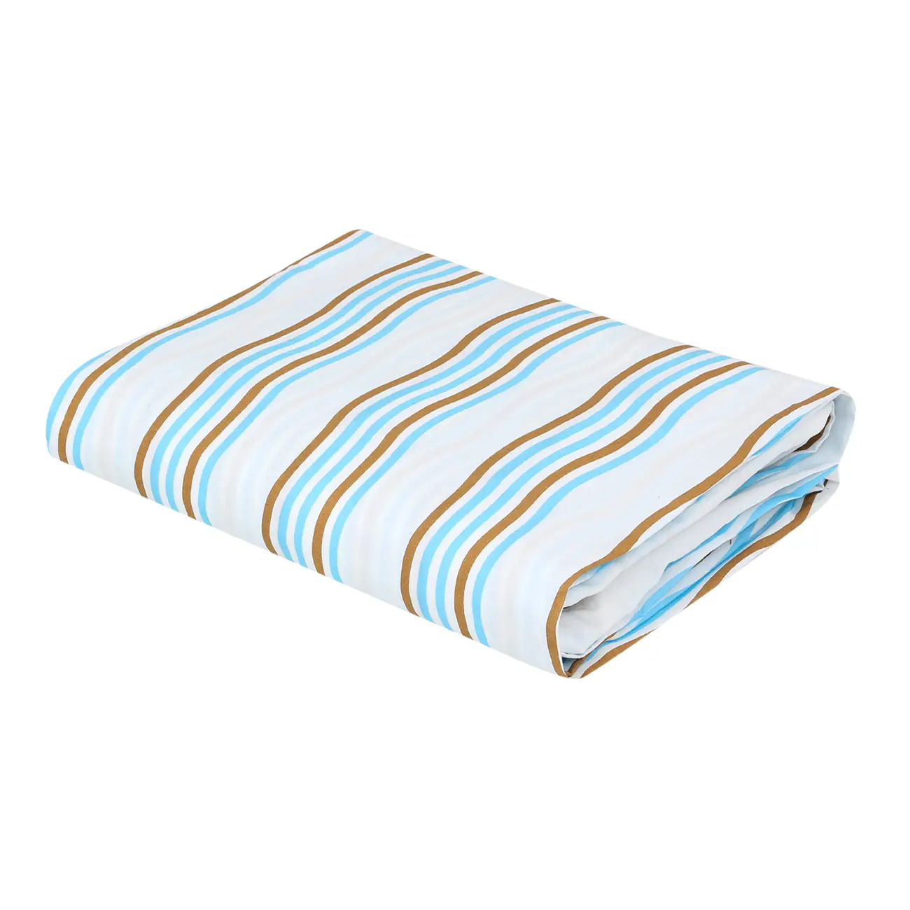 LENÇOL COM ELÁSTICO KING 1,93 M X 2,03 M X 40 CM MAR E TERRA - AZUL CLARO/BEGE - Foto 2