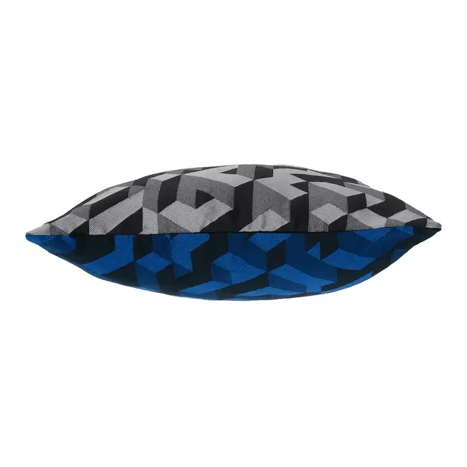 CAPA PARA ALMOFADA 45 CM X 45 CM MAZE - KONKRET/AZUL COBALTO - Foto 3