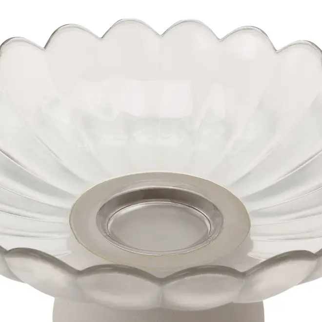 CENTRO DE MESA 25 CM LOUIS - INCOLOR/CINZA - Foto 3