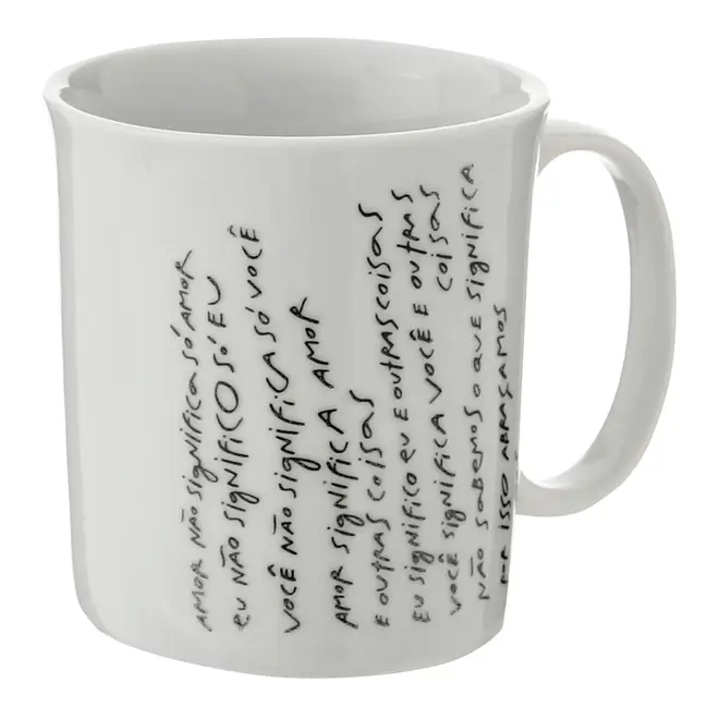 CANECA 350 ML LIVRO EM LOUÇAS - BRANCO/PRETO - Foto 2