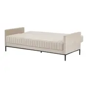 SOFÁ-CAMA 3 LUGARES MARAD - AREIA/PRETO - Foto 11
