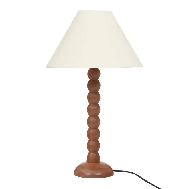 LUMINÁRIA DE MESA TORNIO C/CUP A - NOZES/NATURAL - Foto 1
