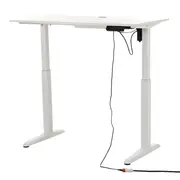 MESA REGULÁVEL ELÉTRICA 1,20 M X 60 CM ERGO - BRANCO/BRANCO - Foto 3