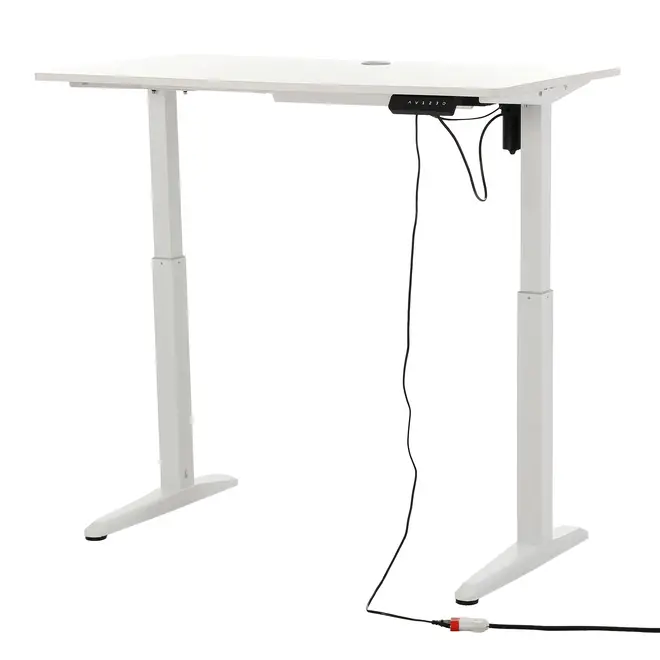 MESA REGULÁVEL ELÉTRICA 1,20 M X 60 CM ERGO - BRANCO/BRANCO - Foto 3