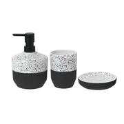 KIT BANCADA 3 PEÇAS DOWA - BRANCO/PRETO - Foto 1