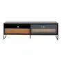 RACK 2 PORTAS DE CORRER/2 GAVETAS 1,80 M X 45 CM STREET - KONKRET/INCOLOR - Foto 2