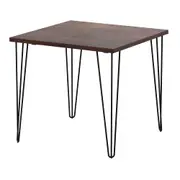 MESA DE JANTAR MESA 80 CM X 80 CM ZAHARA - PRETO/NOZES RÚSTICO - Foto 38