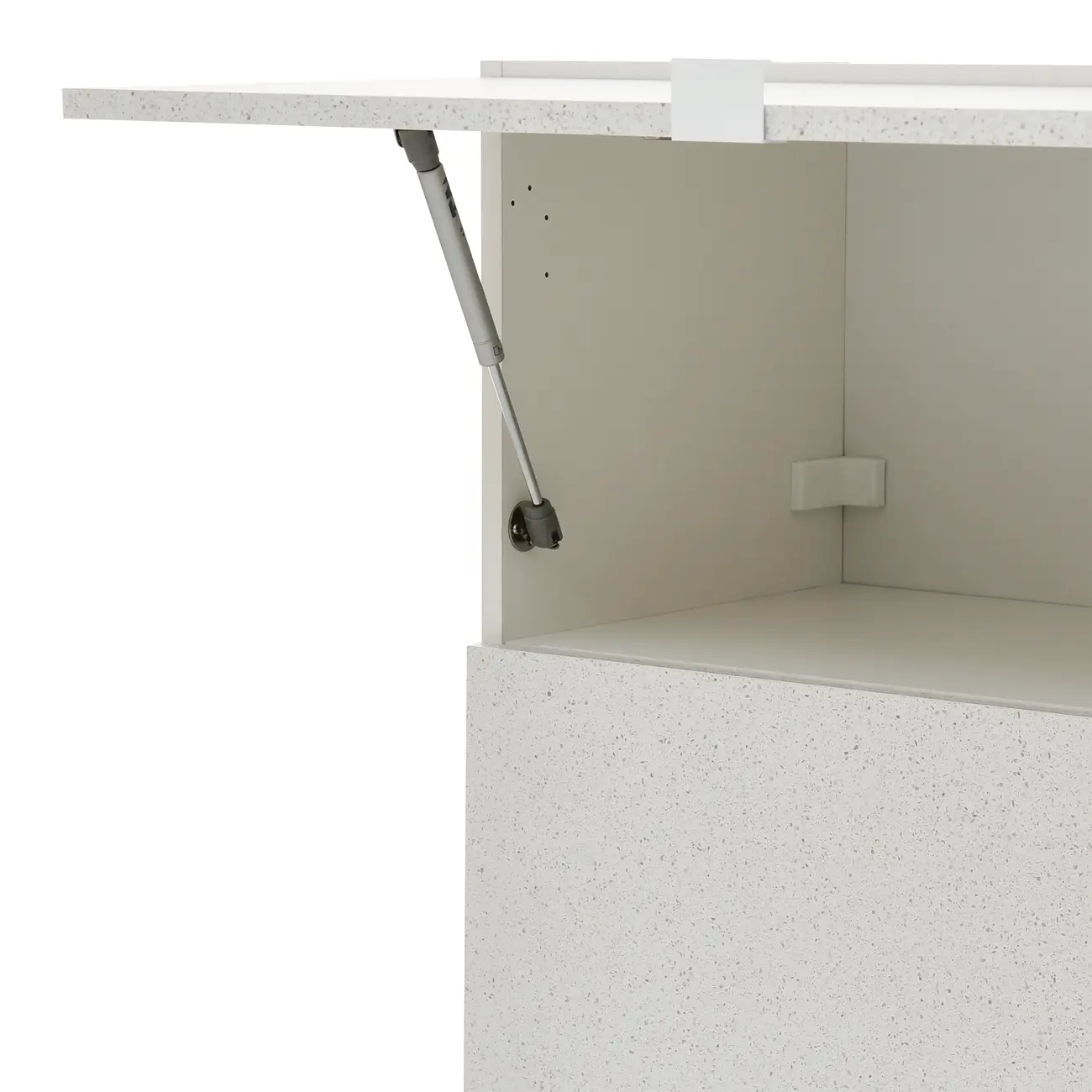 ARMÁRIO DE COZINHA AÉREO 1,20 M 2 PORTAS-BASCULANTE/1 PORTA DE BATER SLEEK - BRANCO/GRANILITE - Foto 9