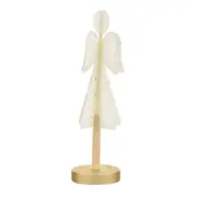 ADORNO ANJO 19 CM NATAL ASTRAL - BRANCO/DOURADO - Foto 3