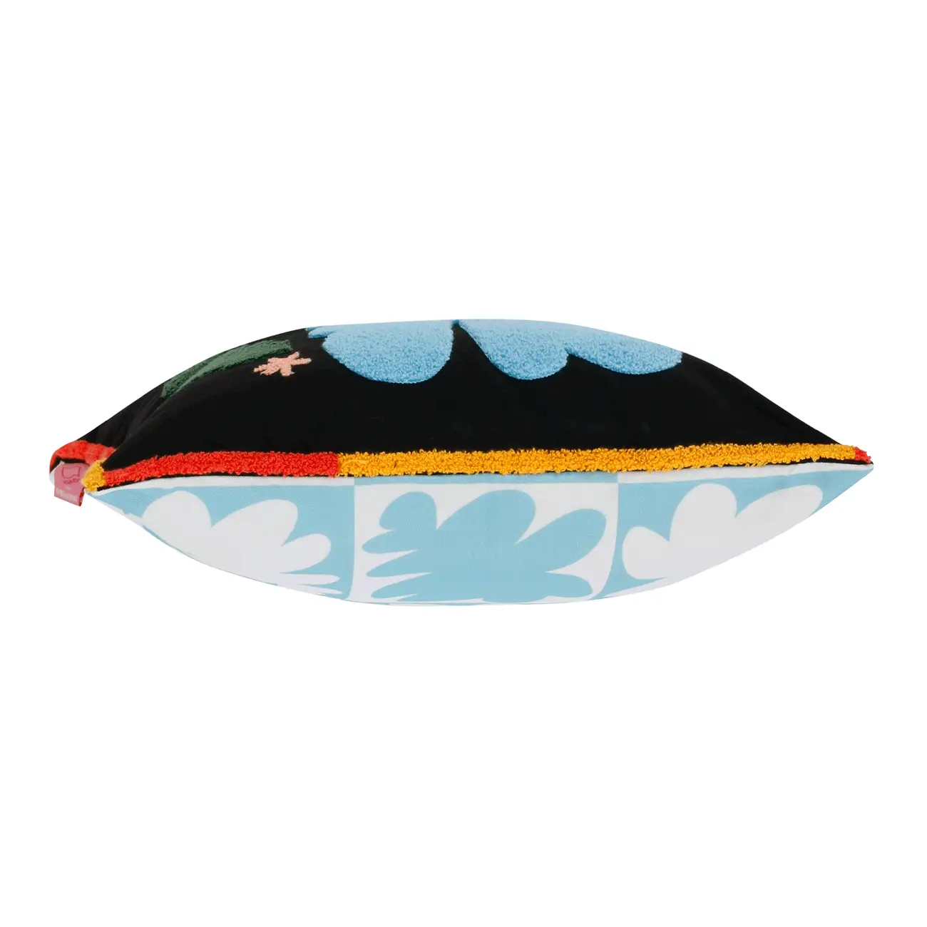 CAPA PARA ALMOFADA 45 CM X 45 CM MISTURINHA FLOR - PRETO/MULTICOR - Foto 3