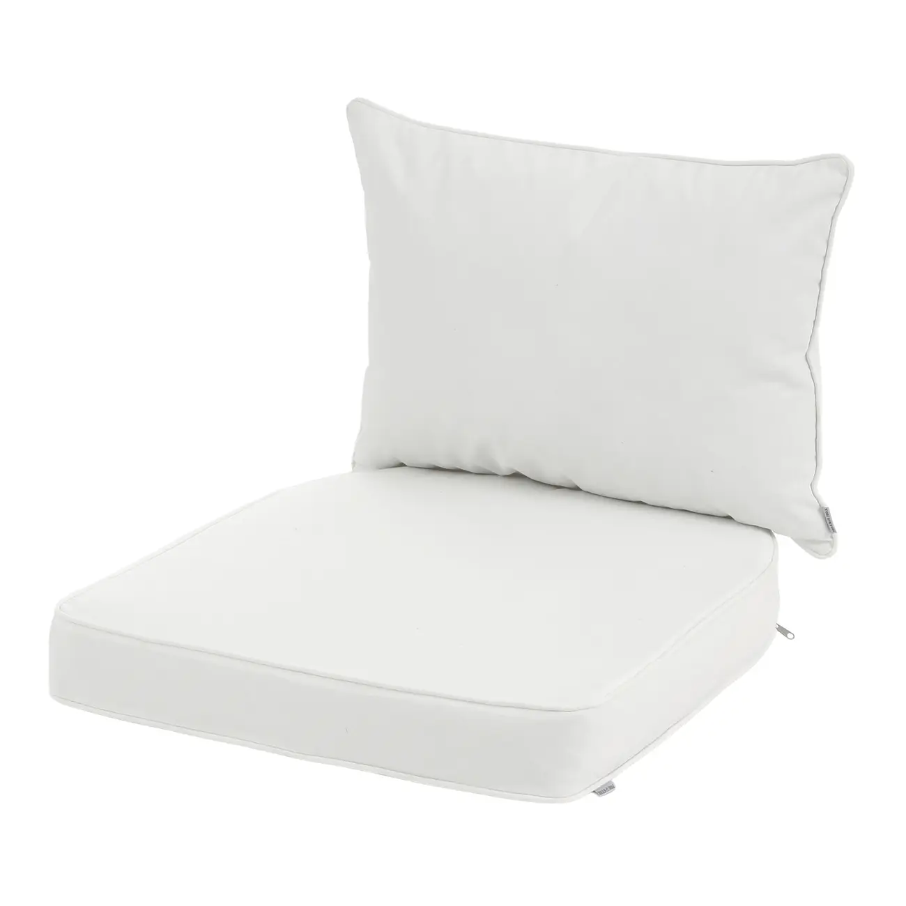 POLTRONA COM ALMOFADAS MIAMARRO - BEGE/BRANCO - Foto 5