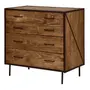 CÔMODA 4 GAVETAS 90 CM X 53 CM STEAM TRUNK - ENCERADO CASTANHO/CASTANHO - Foto 2