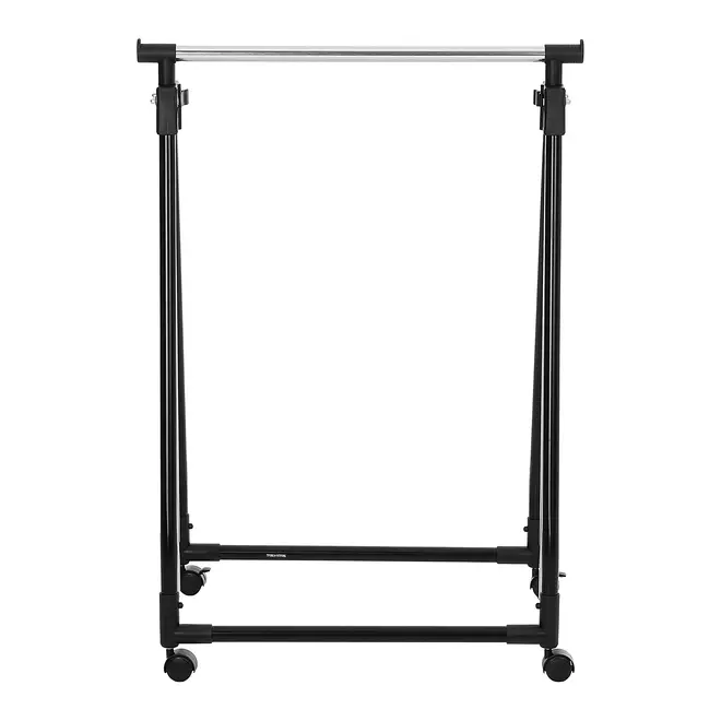ARARA DE ROUPA DOBRÁVEL POLICHINELO - PRETO/CROMADO - Foto 4