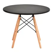 MESA INFANTIL REDONDA 60 CM EASY WOOD - FAIA/PRETO - Foto 3