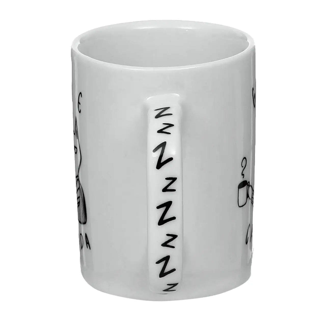 CANECA 160 ML GATA E CANSADA - BRANCO/PRETO - Foto 4