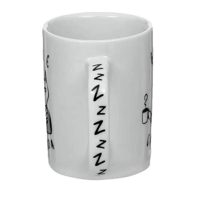 CANECA 160 ML GATA E CANSADA - BRANCO/PRETO - Foto 4