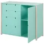 CÔMODA 4 GAVETAS/1 PORTA 1,07 M X 42 CM PIN PLAY - NATURAL WASHED/MENTA - Foto 5