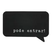 CAPACHO 40 CM X 60 CM PODE ENTRAR - PRETO/BRANCO - Foto 1