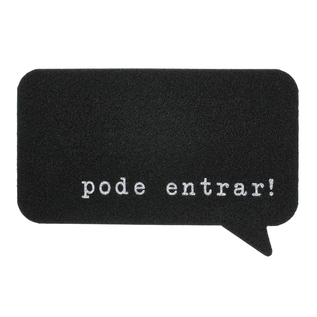 CAPACHO 40 CM X 60 CM PODE ENTRAR - PRETO/BRANCO - Foto 1
