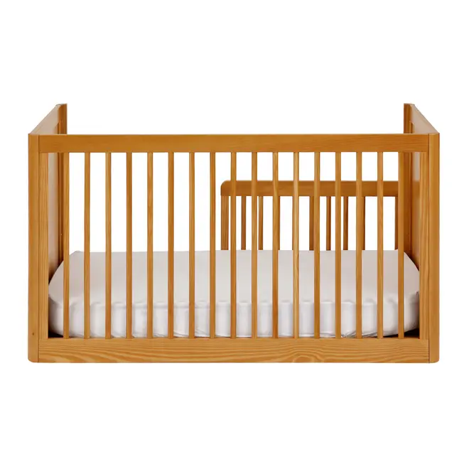 BERÇO COM PALHINHA 70 CM 2 EM 1 - BERÇO/MINICAMA PALHANDI - AMÊNDOA/NATURAL - Foto 17