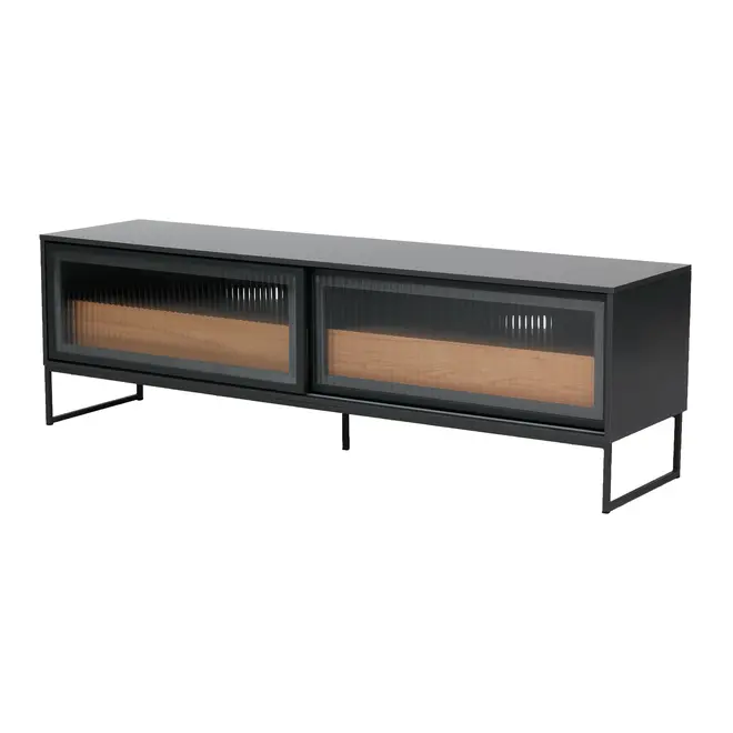 RACK 2 PORTAS DE CORRER/2 GAVETAS 1,80 M X 45 CM STREET - KONKRET/INCOLOR - Foto 4
