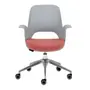 CADEIRA HOME OFFICE VÓRTEX - CINZA CLARO/OPALA ROSA - Foto 2