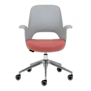 CADEIRA HOME OFFICE VÓRTEX - CINZA CLARO/OPALA ROSA - Foto 2