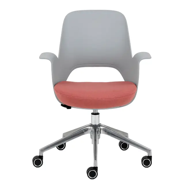 CADEIRA HOME OFFICE VÓRTEX - CINZA CLARO/OPALA ROSA - Foto 2